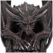 Tête de mort aspect roche volcanique à dragon Draco Skull (19cm)