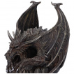 Tête de mort aspect roche volcanique à dragon Draco Skull (19cm)