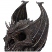 Tte de mort aspect roche volcanique  dragon Draco Skull (19cm)