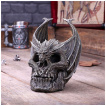 Tête de mort aspect roche volcanique à dragon Draco Skull (19cm)