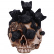 Tête de mort déco à chatons et toile d'araignée - Nemesis