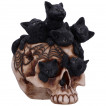 Tête de mort déco à chatons et toile d'araignée - Nemesis