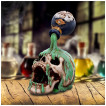 Tête de mort à Elixir Fatal (19,2cm)