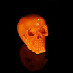 Tte de mort psychdlique orange fluo (15.5cm) - Nemesis Now