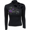 Top femme épaule pentacle avec rose de la mort sur tribal