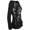 Top femme gothique manche dentelle