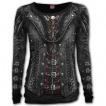 Top femme à imprimé imitation tenue gothique