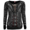 Top femme  imprim imitation tenue gothique