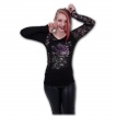 Top femme à manche dentelle SKULL ROSE