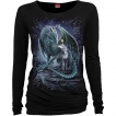 Top femme manches longues  Dragon bleu et Licorne