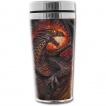 Travel mug thermos gothique avec dragon flamboyant