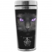 Travel mug thermos gothique  imprim chat aux yeux violets