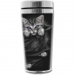 Travel mug thermos gothique  imprim chat aux yeux violets