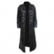 Trench gothique femme similicuir noir corsetté à rose noire et serpent