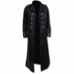 Trench gothique femme similicuir noir corsetté à roses et pieu