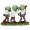 Triple figurine zombies en costume cravate (15,5cm)