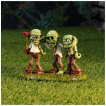 Triple figurine zombies en costume cravate (15,5cm)