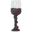 Verre  pied  chauves-souris vampires et roses rouges (20cm)