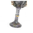 Verre à pied / Coupe steampunk à crane et rouages