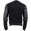 Veste goth-rock homme style bomber  manches similicuir
