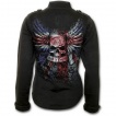 Veste rock femme avec tte de mort sur drapeau Union Jack