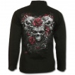 Veste gothique femme noire  roses et cranes dchirs