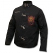 Veste gothique homme avec dragon gris sur lave craquelée