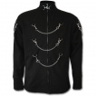 Veste gothique homme à chaines et mousquetons avec la Mort à chaine de combat