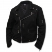 Veste gothique homme à effet squelette sortant du vetement en flamme