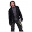 Veste gothique homme à effet squelette sortant du vetement en flamme