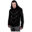 Veste gothique homme noire avec chaines  mousquetons