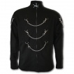 Veste gothique homme noire avec chaines à mousquetons
