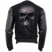 Veste gothique homme style bomber avec effroyable tête de mort