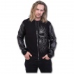 Veste gothique homme style bomber avec effroyable tête de mort