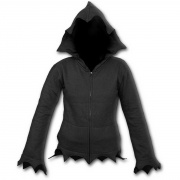 Achat Manteau capuche femme rouge à rubans noir ELENA Achat Manteau capuche femme rouge à rubans noir ELENA
