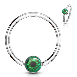 Anneau CBR oeil humain - Vert (oreille, nombril...)