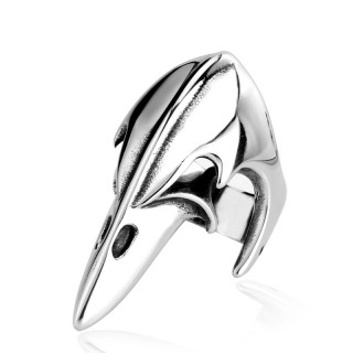 Bague homme acier bec de corbeau