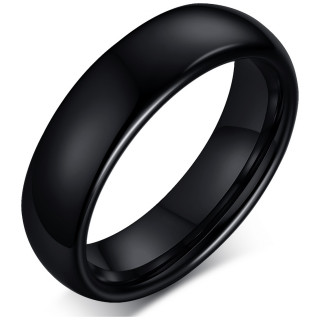 Bague homme bombe en tungstne noir