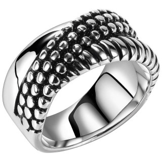 Bague homme en acier  cailles mystrieuses