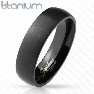 Bague mixte noire en titane bross