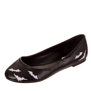 Ballerines gothiques noires modle Bats Ballerina - Banned