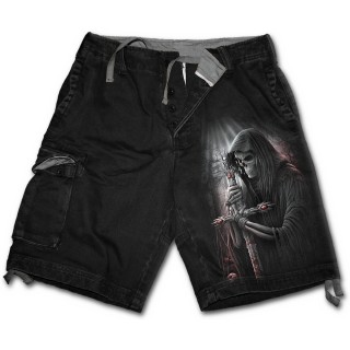 Bermuda gothique homme avec squelette chercheur d'mes