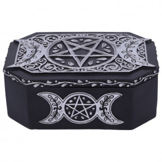 Bote de protection d'Hcate avec pentacle et triple lune