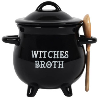 Bol  soupe noir en forme de chaudron "Witches Broth" (Bouillon de sorcires)