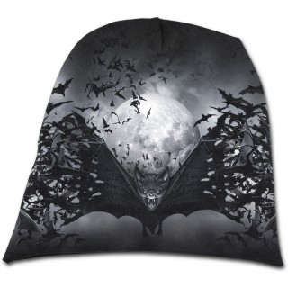Bonnet gothique homme  nue de chauves-souris et pleine lune