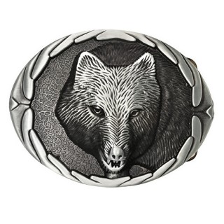 Boucle de ceinture avec tte de loup