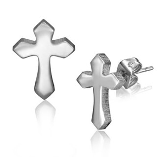 Boucles d'oreilles croix  extrmits flches