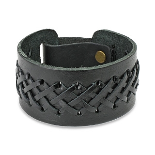 Bracelet cuir ajustable  lanires en X