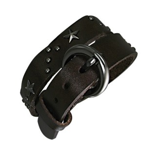 Bracelet cuir ceinture toile
