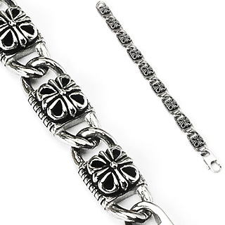 Bracelet homme gothique  mailles cadenas
